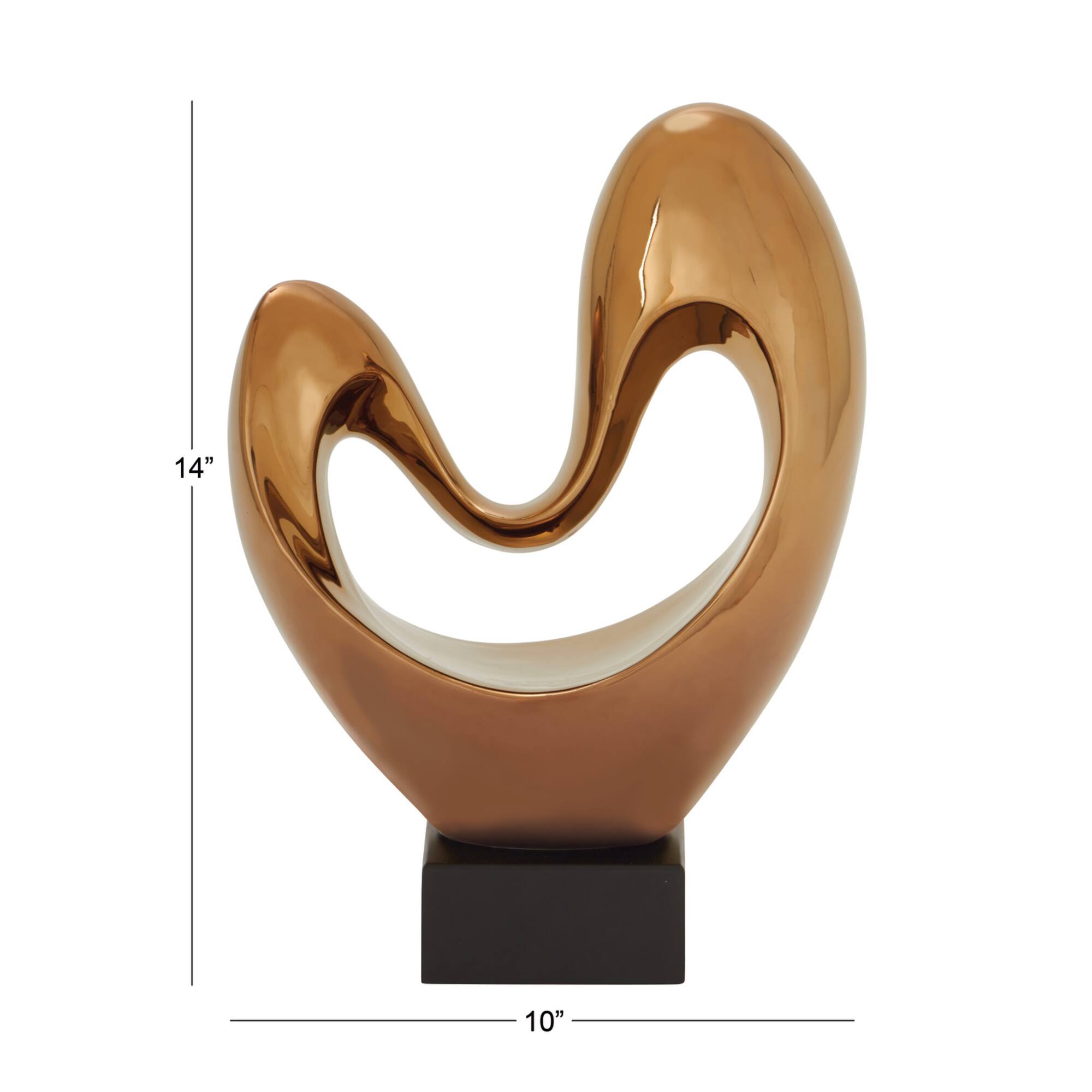 14" Porcelain Modern Abstract Sculpture